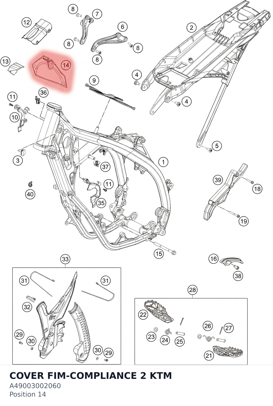Diagram preview: COVER FIM-COMPLIANCE 2 KTM (A49003002060)