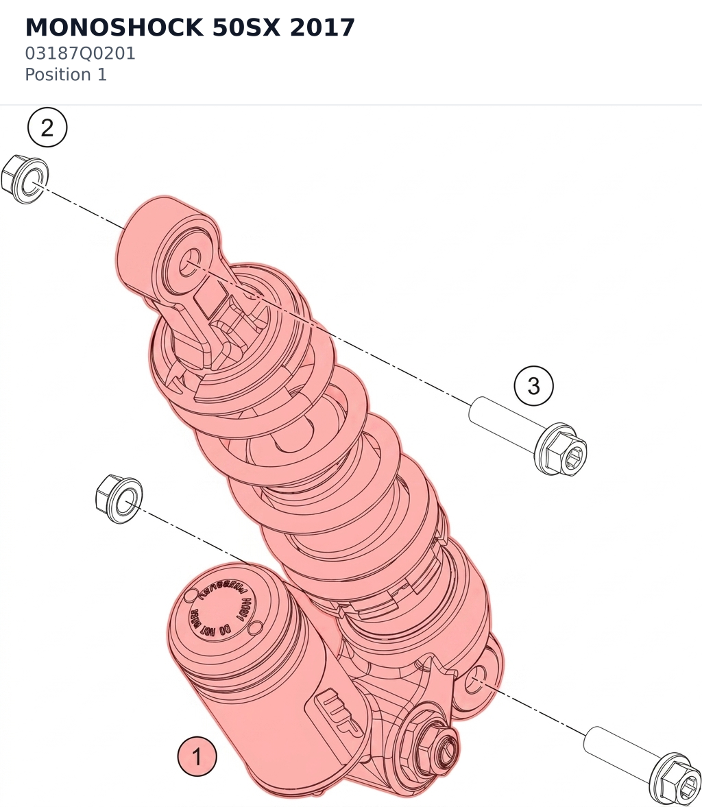 Diagram preview: MONOSHOCK 50SX            2017 (03187Q0201)