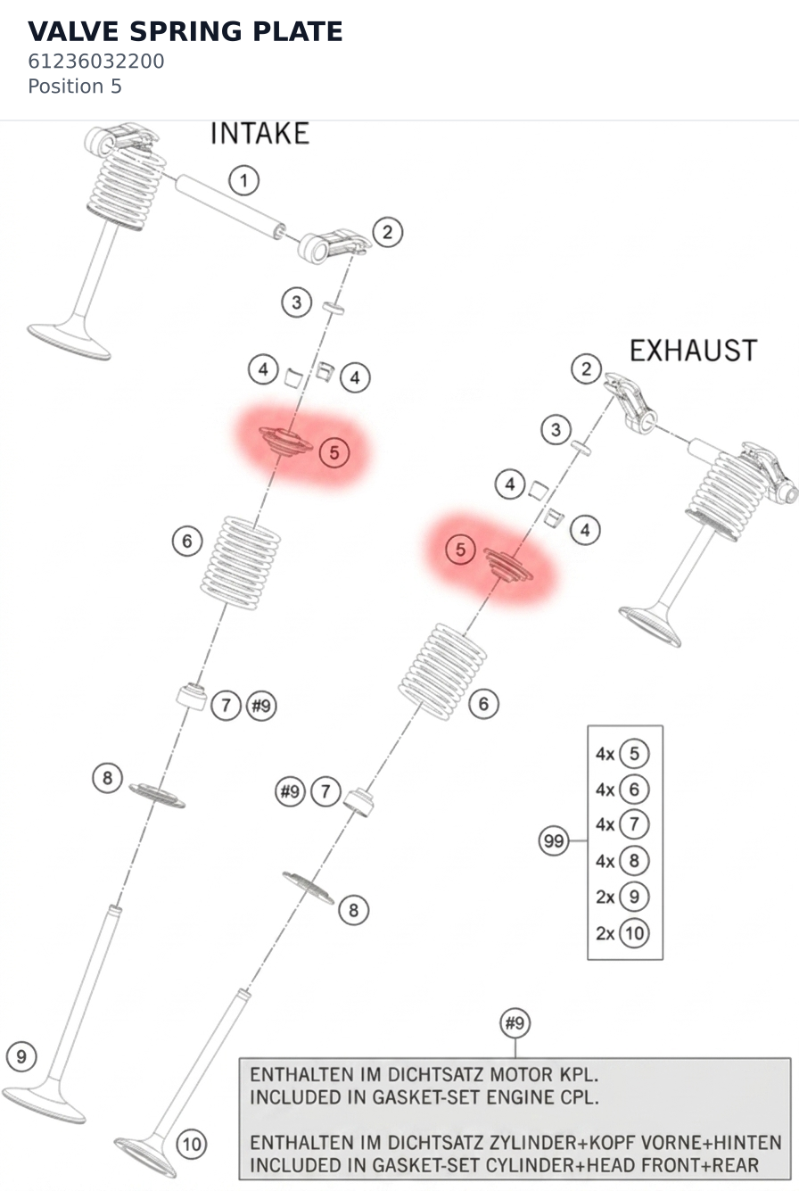 Diagram preview: VALVE SPRING PLATE (61236032200)