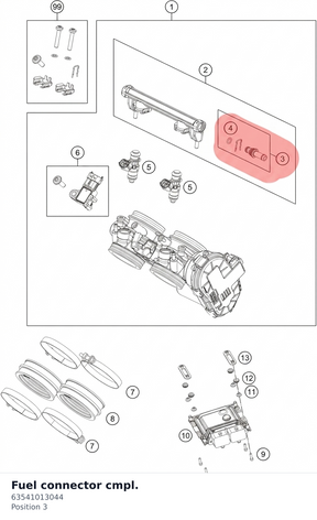 Diagram preview: Fuel connector cmpl. (63541013044)