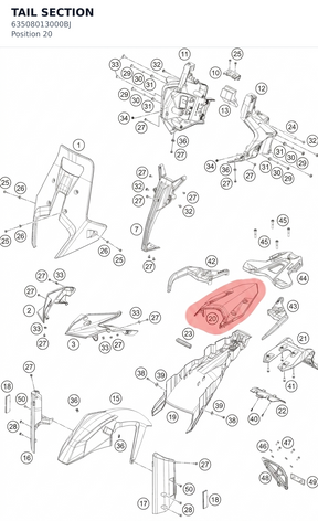 Diagram preview: TAIL SECTION (63508013000BJ)