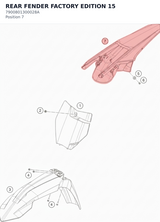 Diagram preview: REAR FENDER FACTORY EDITION 15 (7900801300028A)