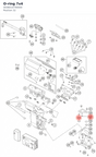 Diagram preview: O-ring 7x4 (0036010740000)