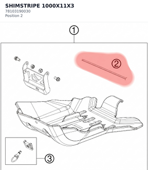 Diagram preview: SHIMSTRIPE 1000X11X3 (78103190030)
