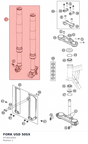 Diagram preview: FORK USD 50SX (07181L0301)