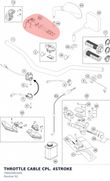 Diagram preview: THROTTLE CABLE CPL. 4STROKE (79002091000)
