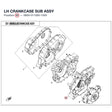 LH CRANKCASE SUB ASSY product image