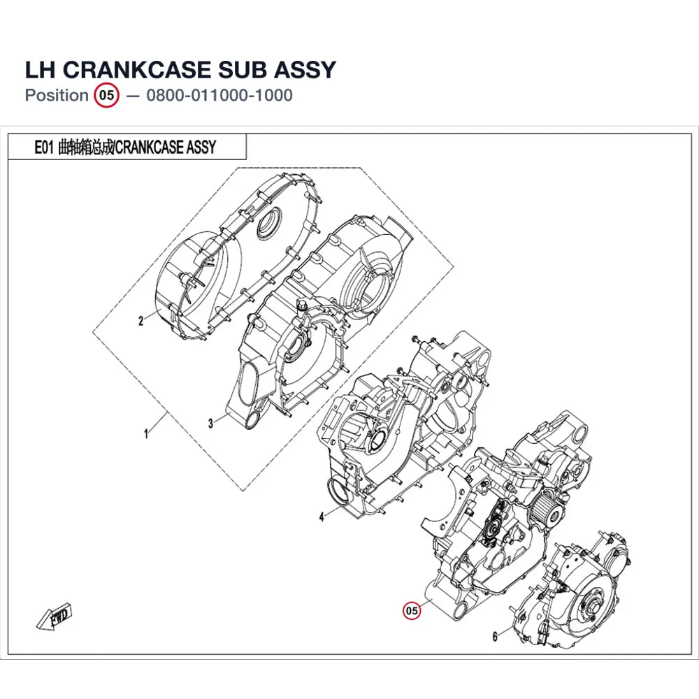 LH CRANKCASE SUB ASSY product image