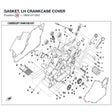 GASKET, LH CRANKCASE COVER product image