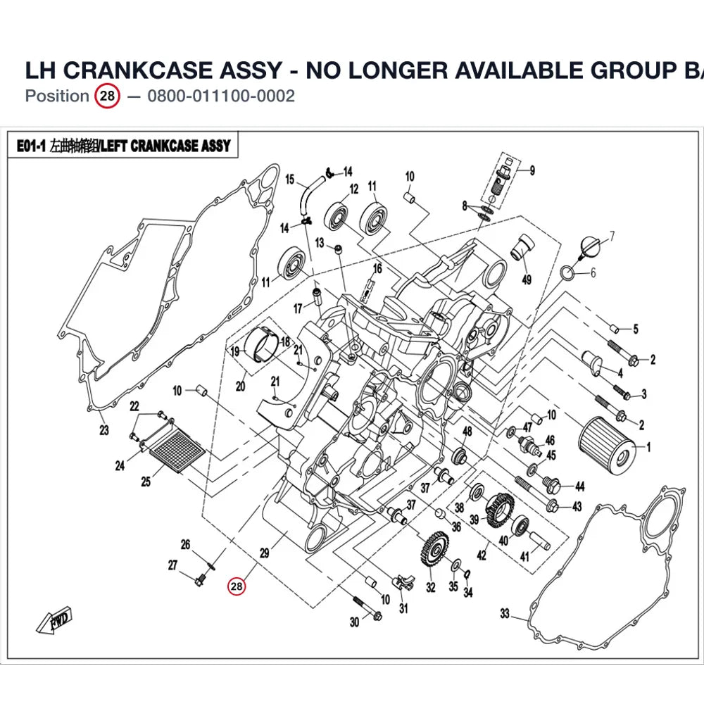 LH CRANKCASE ASSY - NO LONGER AVAILABLE product image