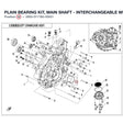 PLAIN BEARING KIT, MAIN SHAFT - INTERCHANGEABLE WITH 0800-0111B0 product image