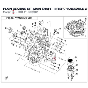 PLAIN BEARING KIT, MAIN SHAFT - INTERCHANGEABLE WITH 0800-0111B0 product image