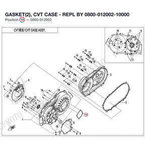 GASKET(2), CVT CASE - REPL BY 0800-012002-10000 product image