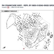 RH CRANKCASE ASSY - REPL BY 0800-0100A0-00020 product image