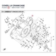 COVER, LH CRANKCASE product image