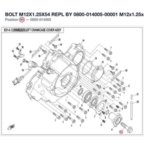 BOLT M12X1.25X54 REPL BY 0800-014005-00001 product image
