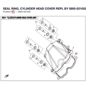SEAL RING, CYLINDER HEAD COVER REPL BY 0800-021002-00001 product image