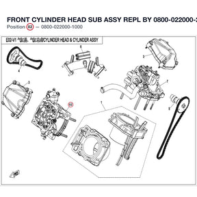 FRONT CYLINDER HEAD SUB ASSY REPL BY 0800-022000-20000 product image