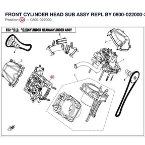 FRONT CYLINDER HEAD SUB ASSY REPL BY 0800-022000-30000 product image