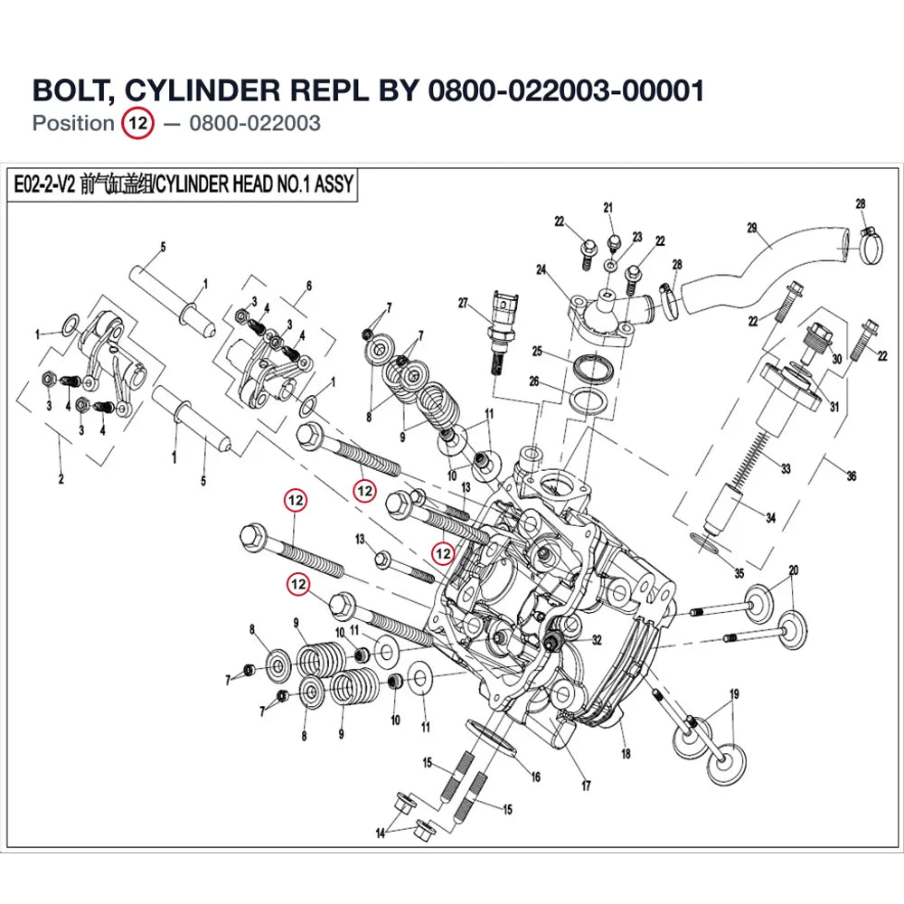 BOLT, CYLINDER REPL BY 0800-022003-00001 product image