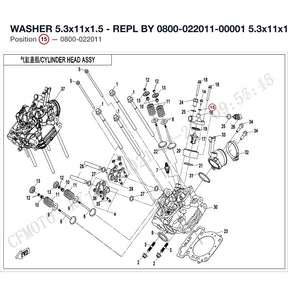 WASHER 5.3x11x1.5 - REPL BY 0800-022011-00001 product image