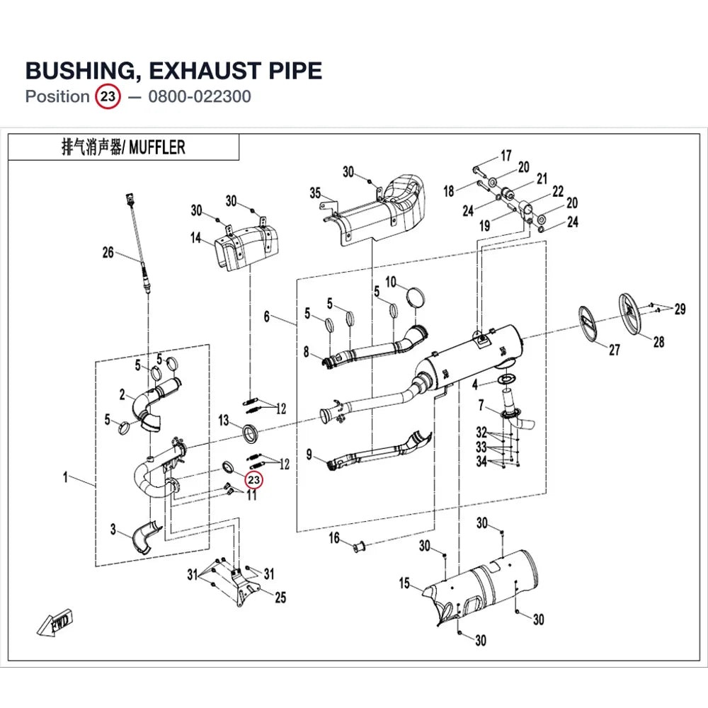 BUSHING, EXHAUST PIPE product image