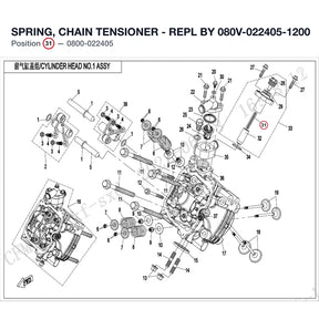 SPRING, CHAIN TENSIONER - REPL BY 080V-022405-1200 product image