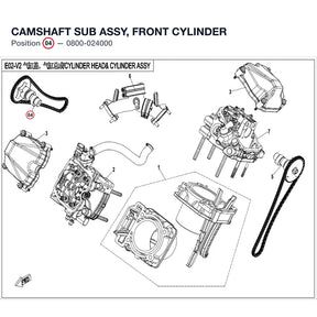 CAMSHAFT SUB ASSY, FRONT CYLINDER product image