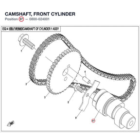 CAMSHAFT, FRONT CYLINDER product image