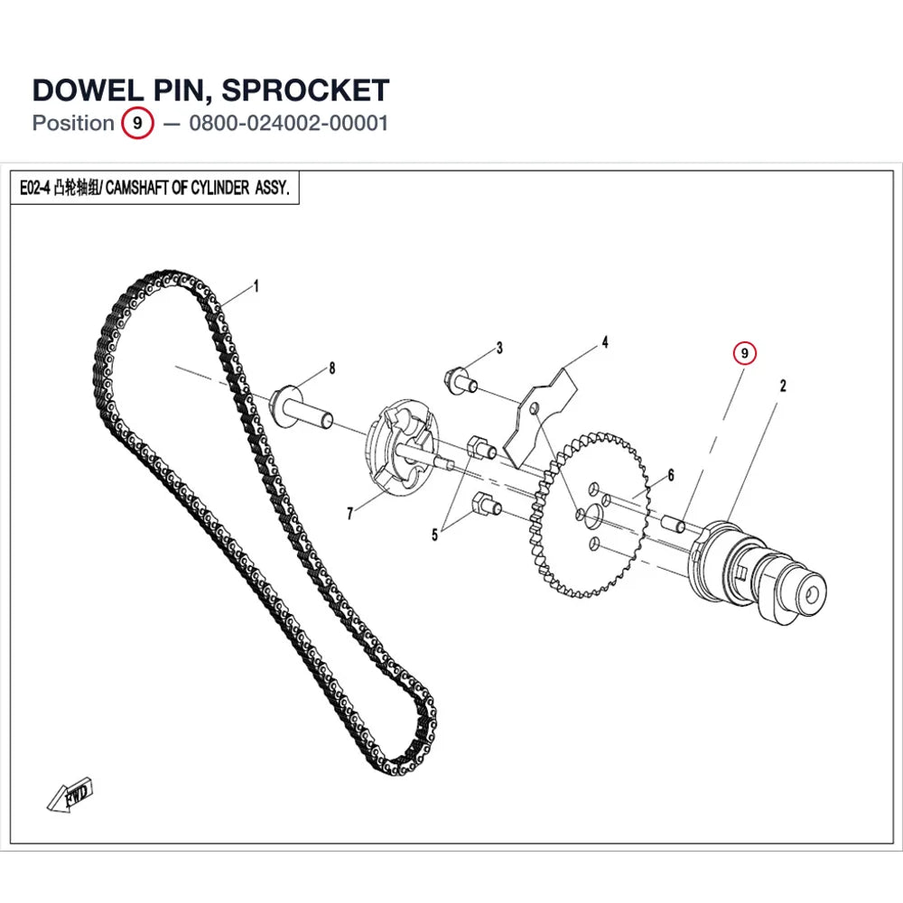 DOWEL PIN, SPROCKET product image