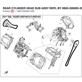 REAR CYLINDER HEAD SUB ASSY REPL BY 0800-026000-20000 product image