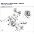 WATER OUTLET HOSE, REAR CYLINDER product image