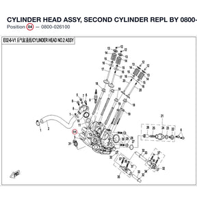 CYLINDER HEAD ASSY, SECOND CYLINDER REPL BY 0800-026100-10000 product image