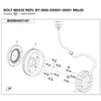 BOLT M6X35 REPL BY 0800-030001-00001 product image