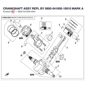 CRANKSHAFT ASSY REPL BY 0800-041000-10010 product image