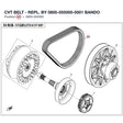 CVT BELT - REPL. BY 0800-055000-0001 product image