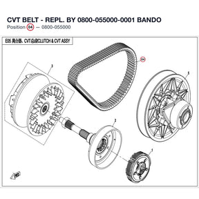 CVT BELT - REPL. BY 0800-055000-0001 product image