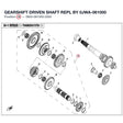 GEARSHIFT DRIVEN SHAFT REPL BY 0JWA-061000 product image
