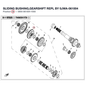 SLIDING BUSHING,GEARSHIFT REPL BY 0JWA-061004 product image