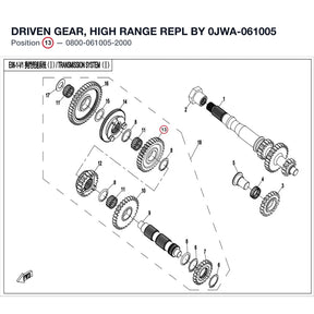 DRIVEN GEAR, HIGH RANGE REPL BY 0JWA-061005 product image