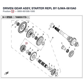 DRIVEN GEAR ASSY, STARTER REPL BY 0JWA-0610A0 product image