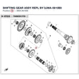 SHIFTING GEAR ASSY REPL BY 0JWA-0610B0 product image