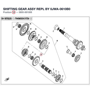 SHIFTING GEAR ASSY REPL BY 0JWA-0610B0 product image