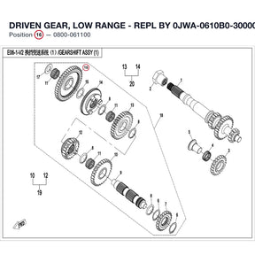 DRIVEN GEAR, LOW RANGE - REPL BY 0JWA-0610B0-30000 product image