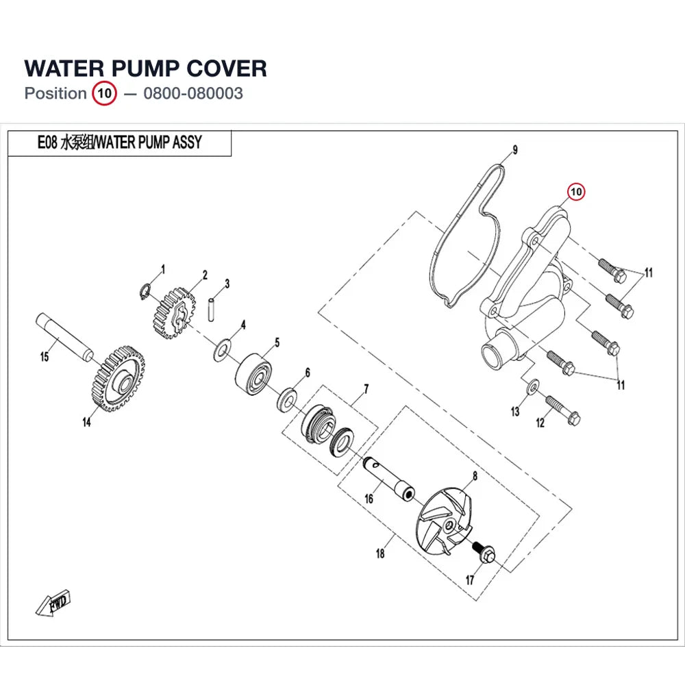 WATER PUMP COVER product image