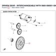 DRIVEN GEAR - INTERCHANGEABLE WITH  0800-090001-0001 product image