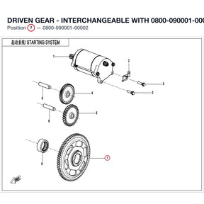 DRIVEN GEAR - INTERCHANGEABLE WITH  0800-090001-0001 product image