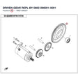 DRIVEN GEAR REPL BY 0800-090001-0001 product image