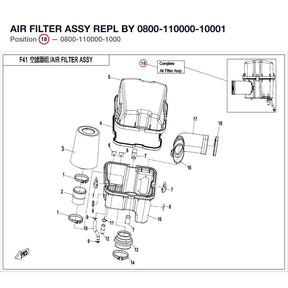 AIR FILTER ASSY REPL BY 0800-110000-10001 product image