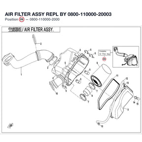 AIR FILTER ASSY REPL BY 0800-110000-20003 product image